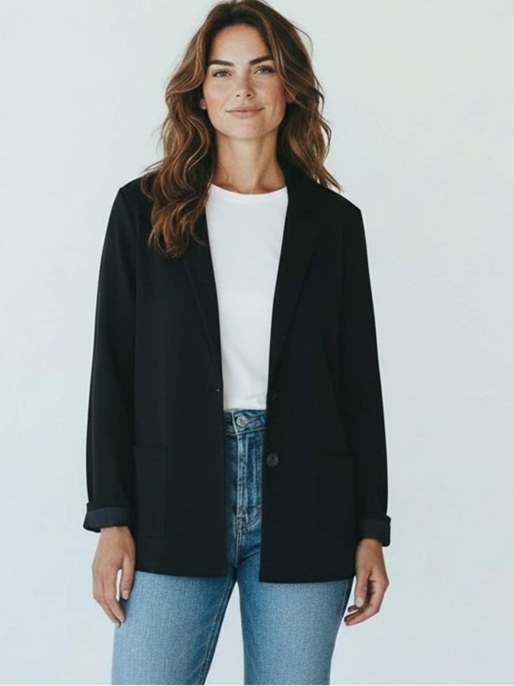 Charter Club Women's Black Tailored sweater cardigan Blazer in size xlg